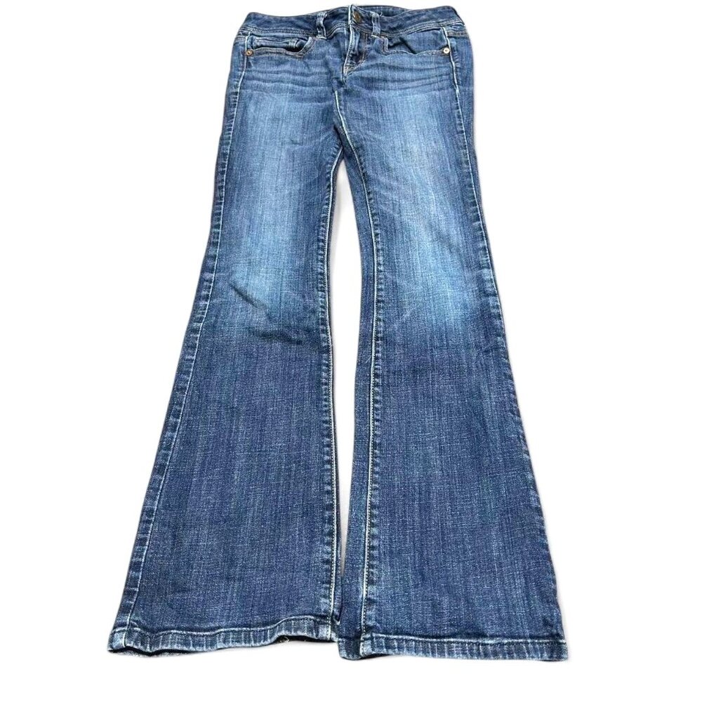 American Eagle Outfitters Women's Blue and Navy Jeans